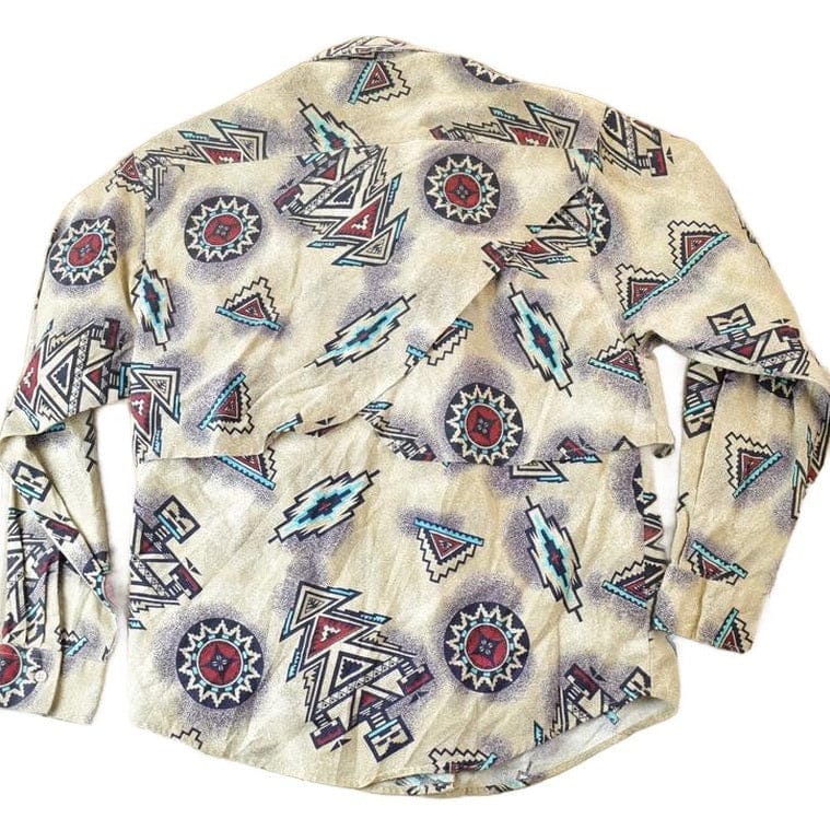 Vintage 1980s Wrangler Western Style Snap Button Shirt Men's Large from propervintagecanada