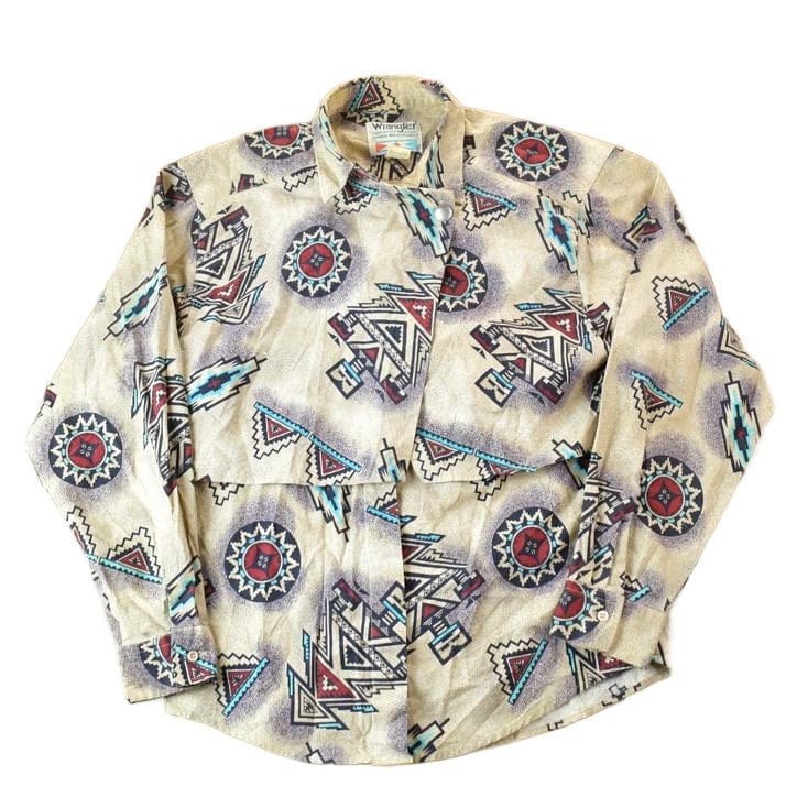 Vintage 1980s Wrangler Western Style Snap Button Shirt Men's Large from propervintagecanada