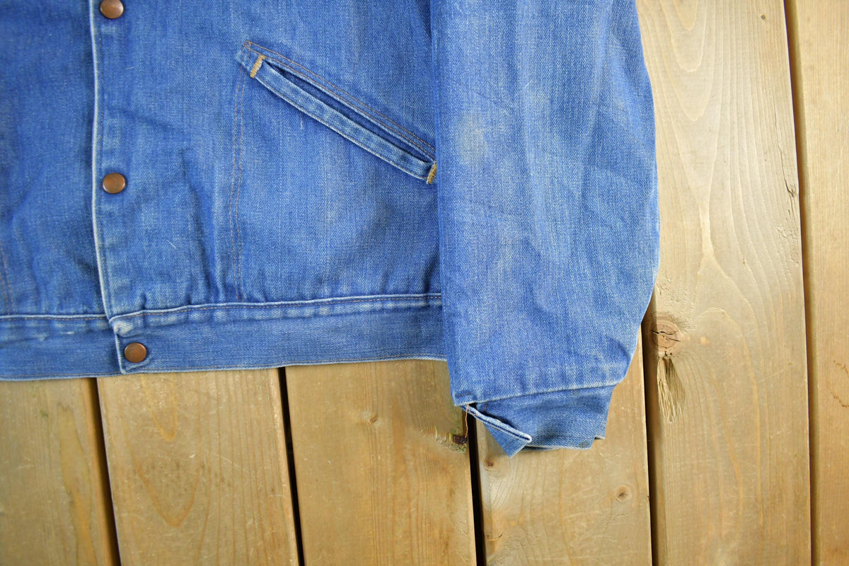 Vintage 1980s Wrangler Western Wear Blanket Lined Denim Jean Jacket Men's 44 Men's Medium from propervintagecanada