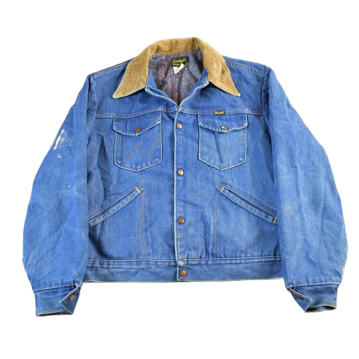 Vintage 1980s Wrangler Western Wear Blanket Lined Denim Jean Jacket Men's 44 Men's Medium from propervintagecanada