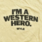 Vintage 1980s Wyle "I'm A Western Hero" T-Shirt Men's M from propervintagecanada