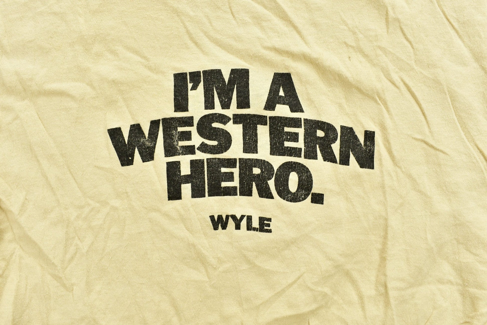 Vintage 1980s Wyle "I'm A Western Hero" T-Shirt Men's M from propervintagecanada