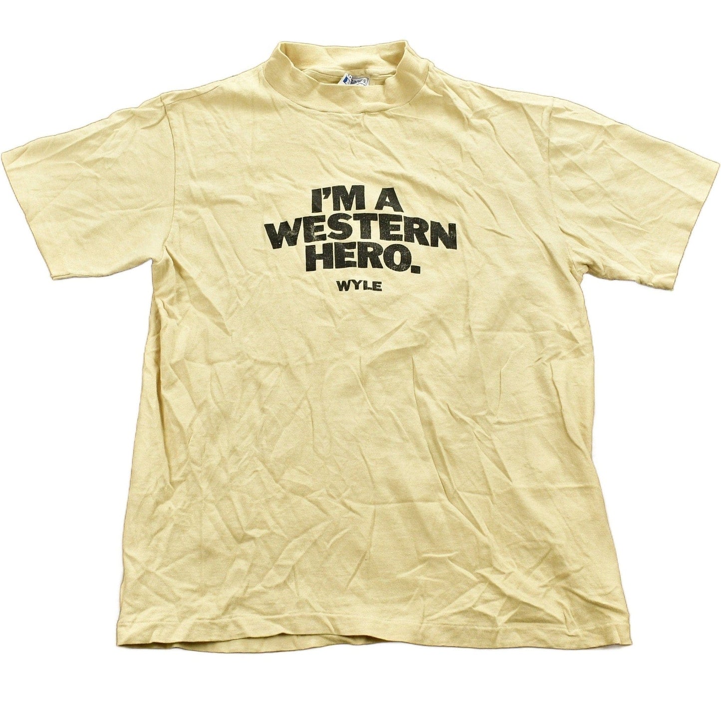 Vintage 1980s Wyle "I'm A Western Hero" T-Shirt Men's M from propervintagecanada