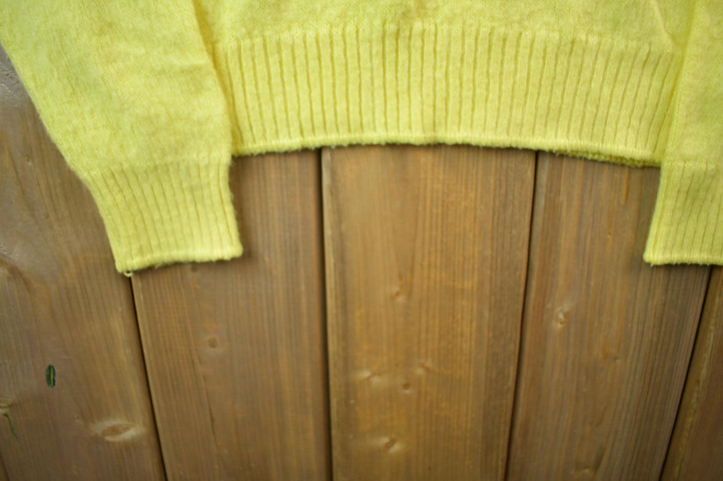 Vintage 1980s Yellow Mohair Wool Knit Sweater from propervintagecanada