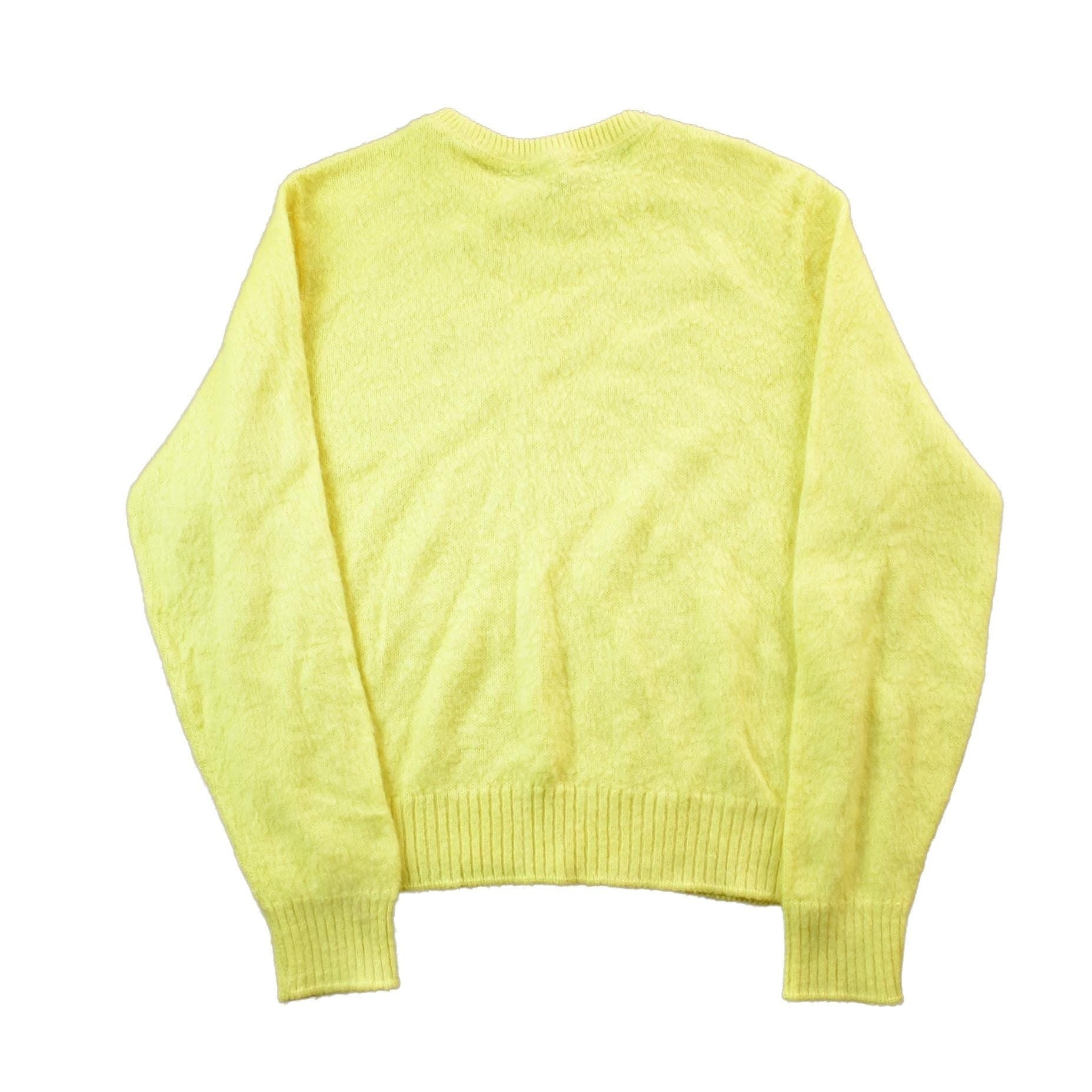 Vintage 1980s Yellow Mohair Wool Knit Sweater from propervintagecanada