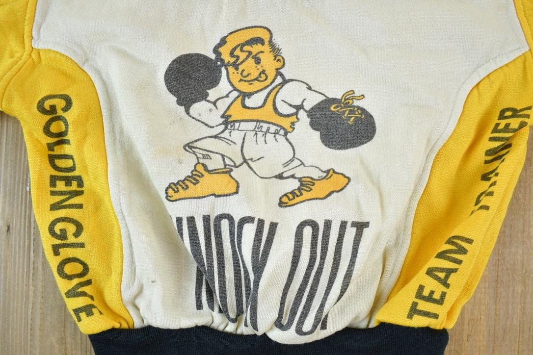 Vintage 1980s Youth Knock Out Boxing Souvenir Single Stitch Graphic Print T-Shirt Toddler 4T