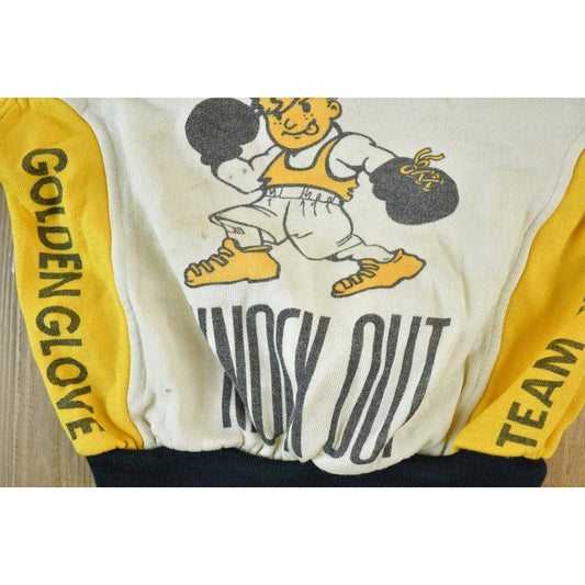 Vintage 1980s Youth Knock Out Boxing Souvenir Single Stitch Graphic Print T-Shirt Toddler 4T