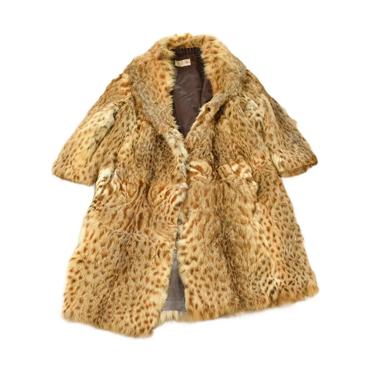 Vintage 1980s Yulan Lynx Fur Coat Women's Medium from propervintagecanada