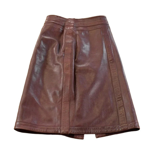 Vintage 1980s Zapata Leather Skirt Women's 26 from propervintagecanada