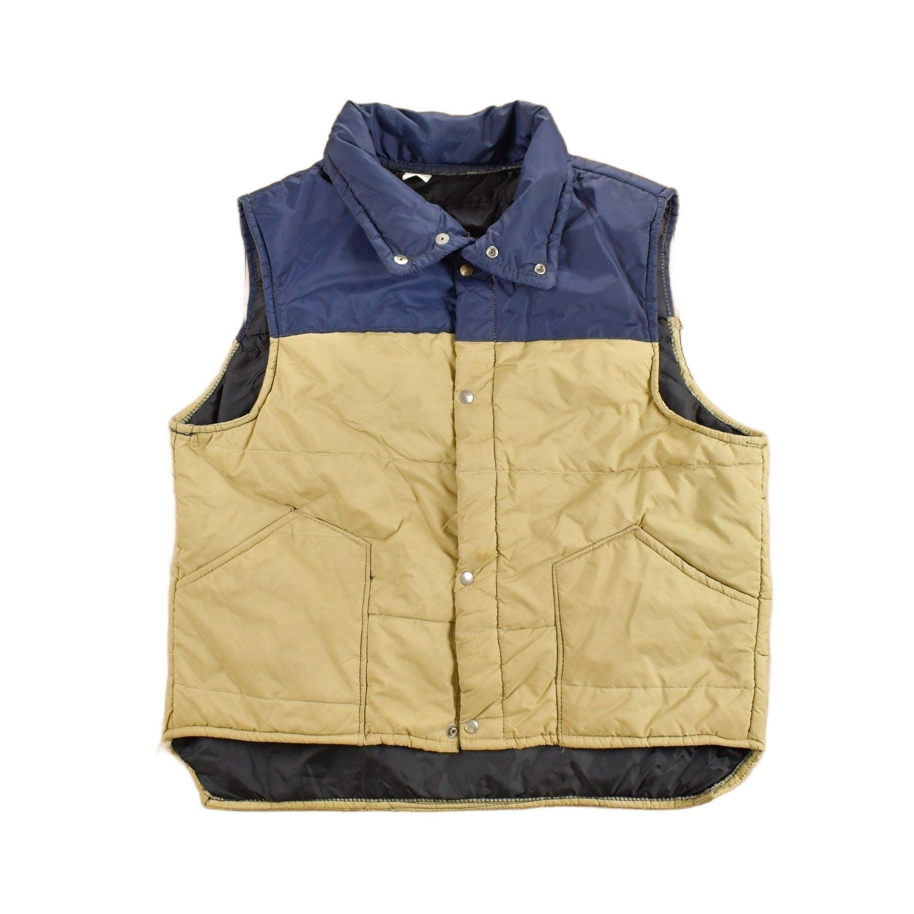 Vintage 1980s Zip Up Puffer Vest Men's Large from propervintagecanada
