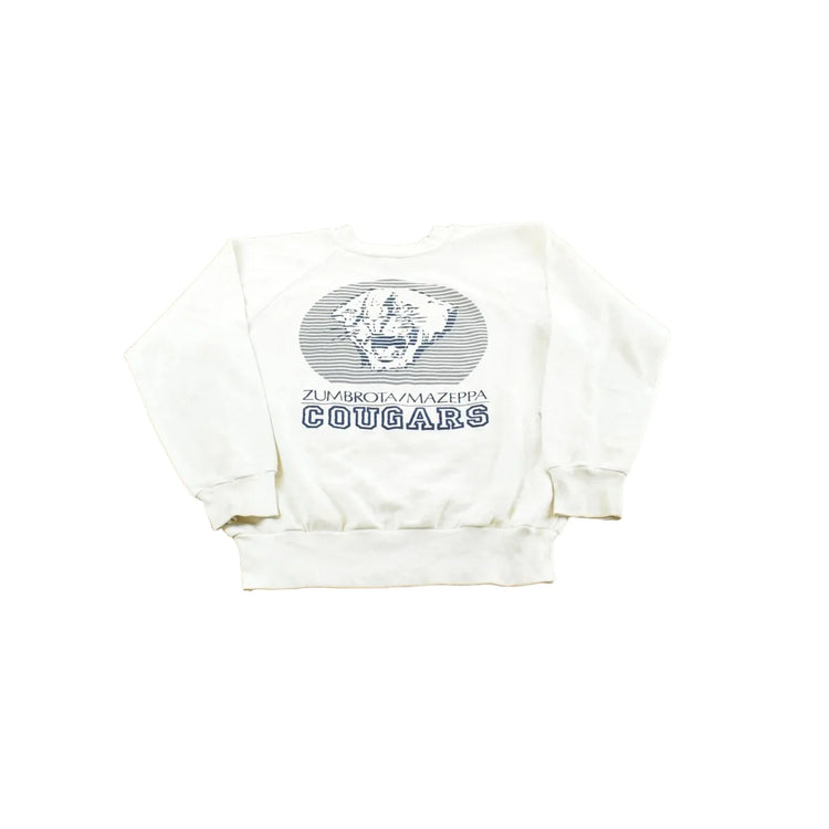 Vintage 1980s Zumbrota-Mazeepa Public School Cougars Crewneck Sweatshirt Youth S from propervintagecanada