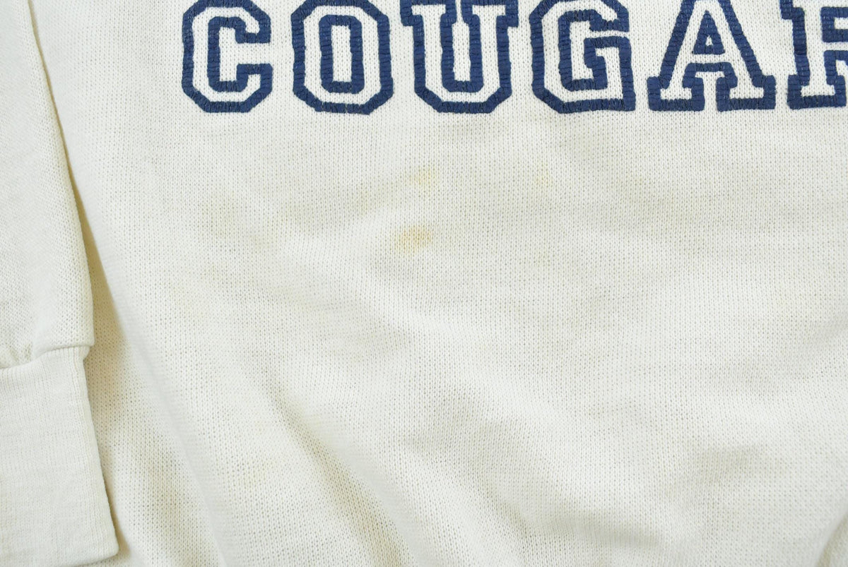 Vintage 1980s Zumbrota-Mazeepa Public School Cougars Crewneck Sweatshirt Youth S from propervintagecanada