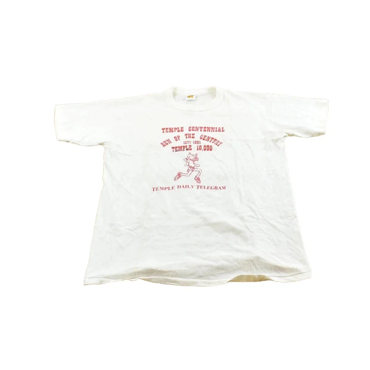 Vintage 1981 Russell Athletic Temple Centennial Run of the Century T-Shirt Men's M from propervintagecanada