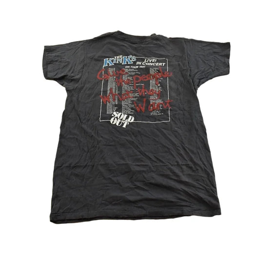 Vintage 1981 The Kinks Give The People What They Want USA Tour Band T-Shirt Men's S from propervintagecanada