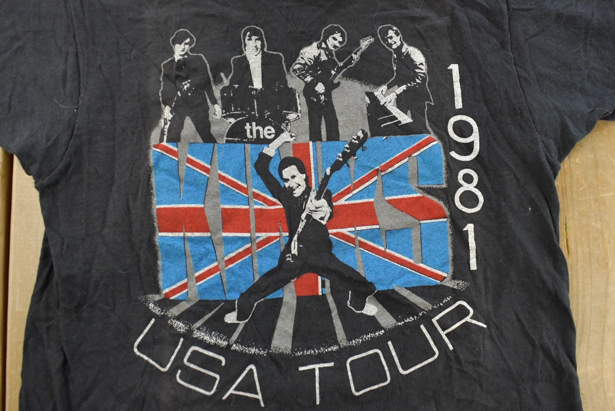 Vintage 1981 The Kinks Give The People What They Want USA Tour Band T-Shirt Men's S from propervintagecanada