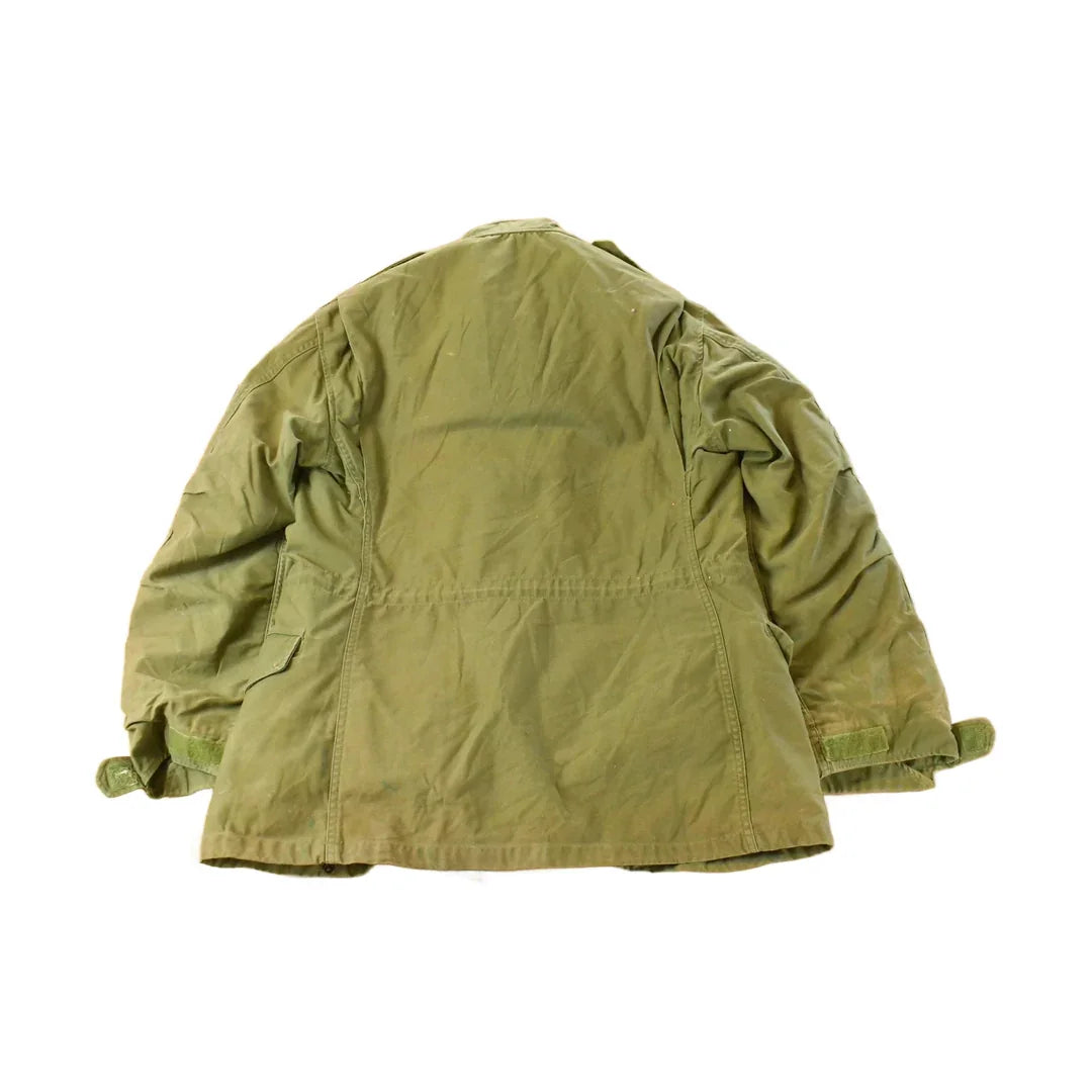 Vintage 1982 OG-107 Military Cold Weather Field Jacket Mens Small / Button Up Jacket / Sateen / Distressed / 80s Army Green from propervintagecanada