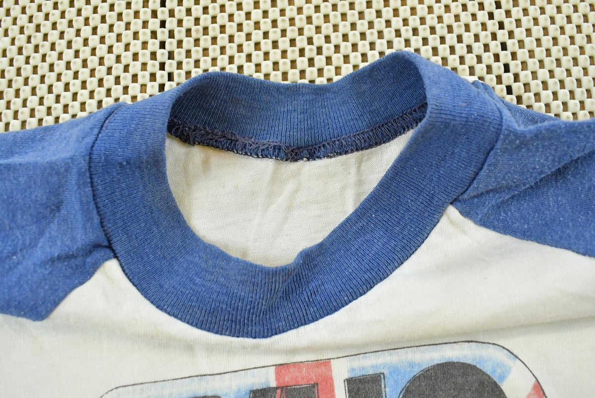 Vintage 1982 The Who The Clash Santana JFK Stadium Concert Band Raglan T-Shirt Men's M from propervintagecanada