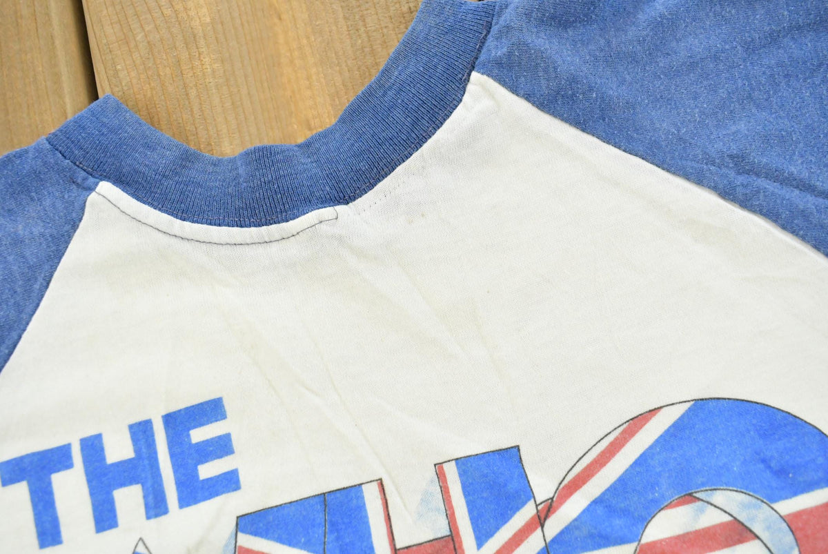 Vintage 1982 The Who The Clash Santana JFK Stadium Concert Band Raglan T-Shirt Men's M from propervintagecanada