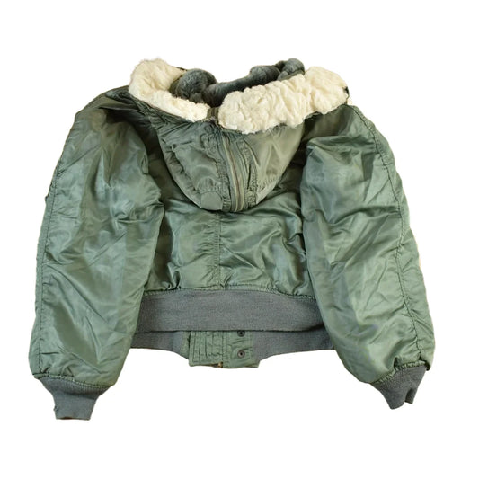 Vintage 1983 Air Force Type N-28 Parka Flyer Military Flight Jacket Short Large from propervintagecanada