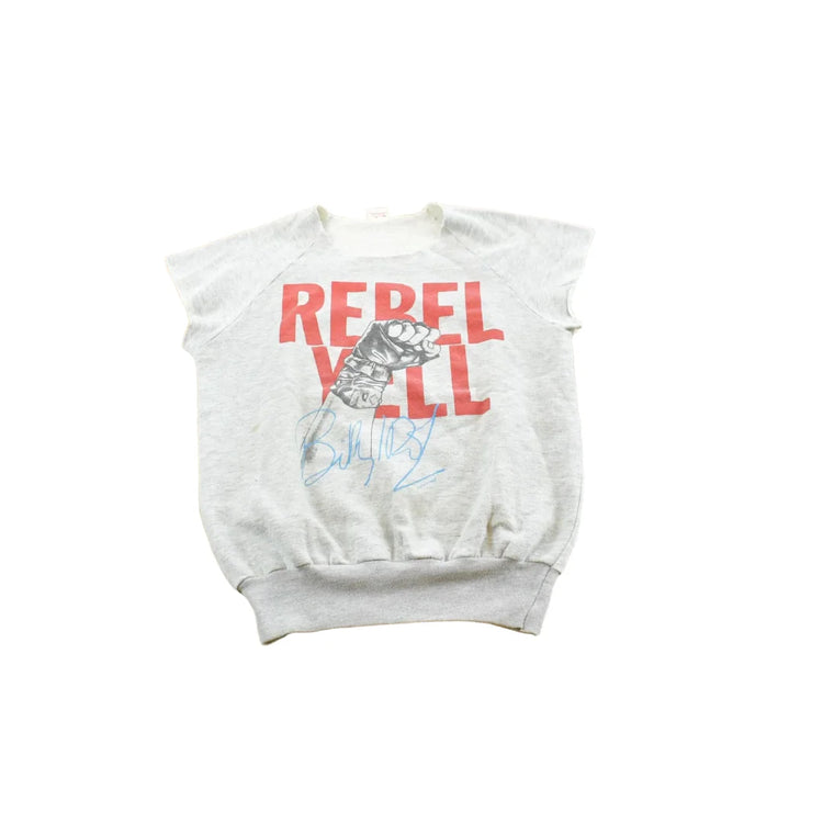 Vintage 1983 Bily Idol Rebel Yell Short Sleeve Sweatshirt Men's M from propervintagecanada