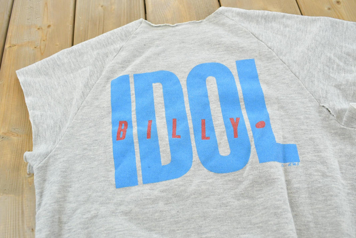 Vintage 1983 Bily Idol Rebel Yell Short Sleeve Sweatshirt Men's M from propervintagecanada