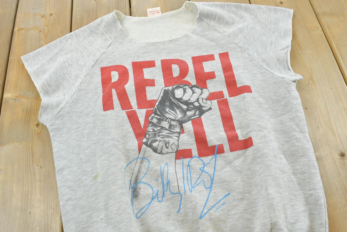 Vintage 1983 Bily Idol Rebel Yell Short Sleeve Sweatshirt Men's M from propervintagecanada