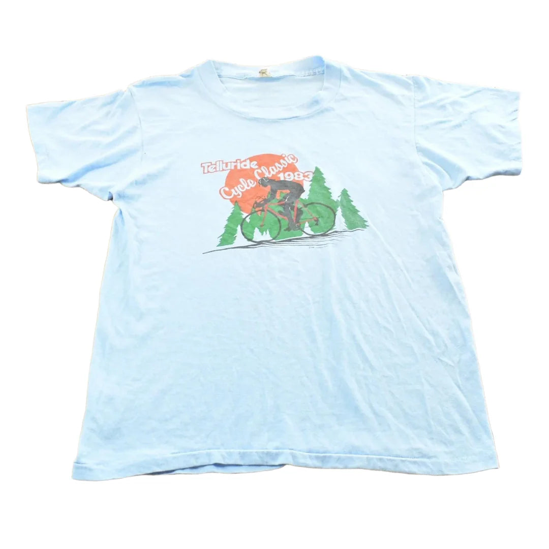 Vintage 1983 Telluride Cycle Classic Bicycle T-Shirt Men's M from propervintagecanada