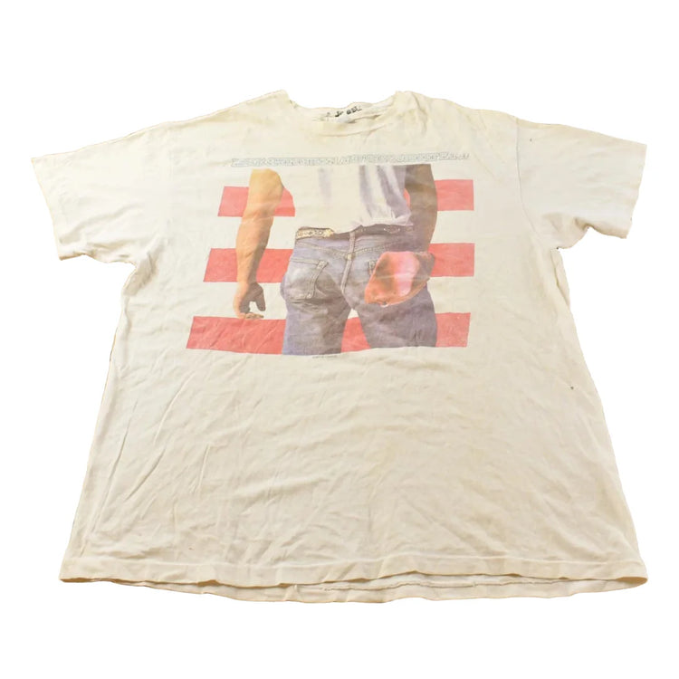 Vintage 1984 Bruce Springsteen Born In The USA Band Concert T-shirt Mens XL from propervintagecanada