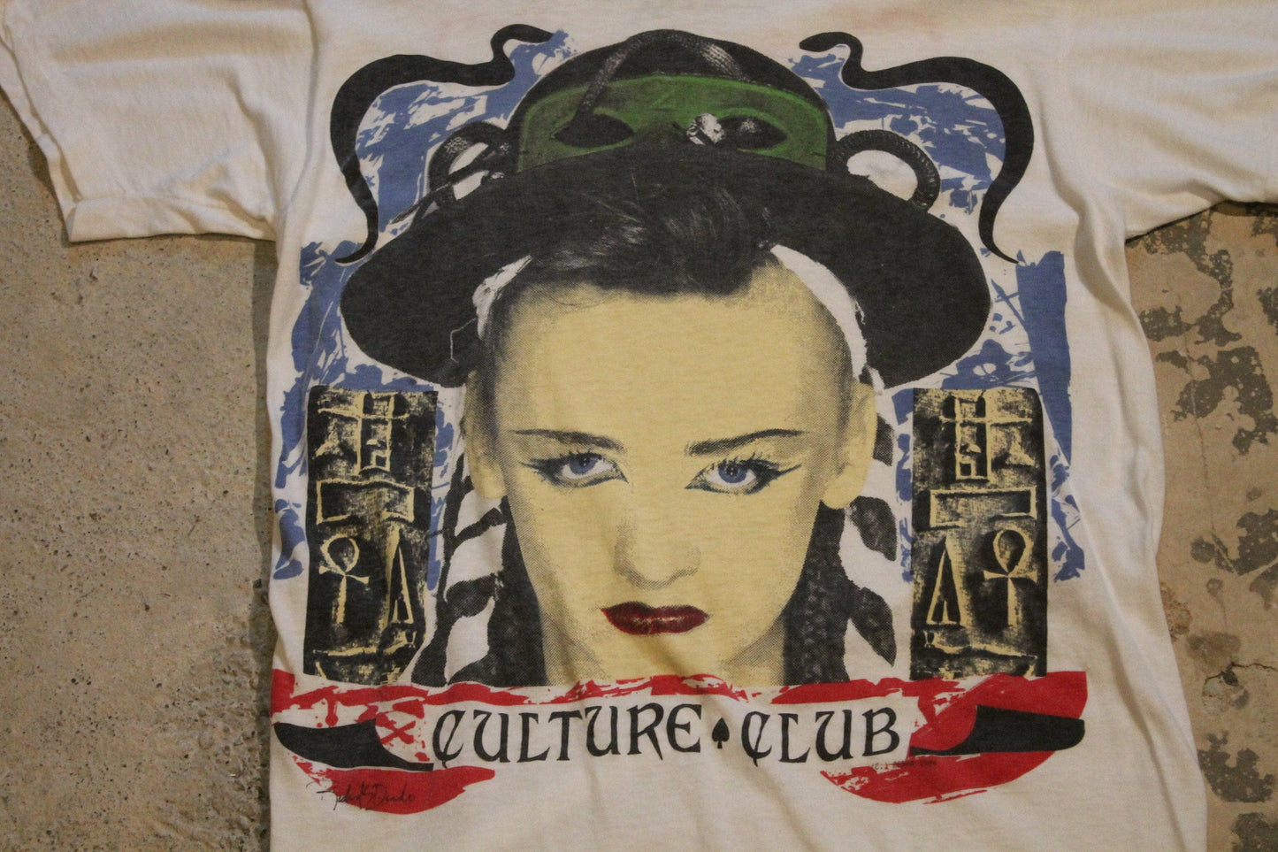 Vintage 1984 Culture Club Graphic Band T Shirt Men's Medium from propervintagecanada