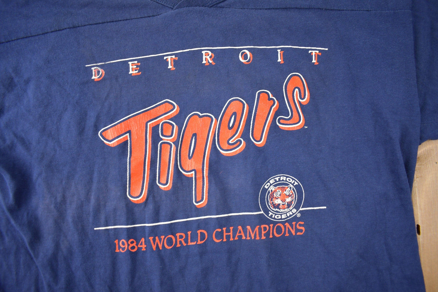 Vintage 1984 Detroit Tigers MLB Baseball World Champions Graphic T-Shirt Made In USA from propervintagecanada