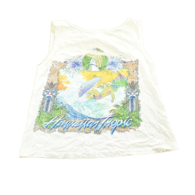 Vintage 1984 Hawaiian Tropic Surfing Tank Top T-Shirt Mens XS from propervintagecanada