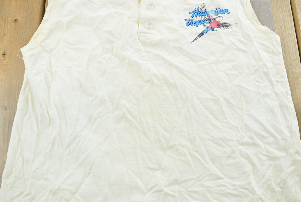 Vintage 1984 Hawaiian Tropic Surfing Tank Top T-Shirt Mens XS from propervintagecanada