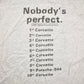 Vintage 1985 Nobody's Perfect Car Ranking Graphic T Shirt Men's XS from propervintagecanada
