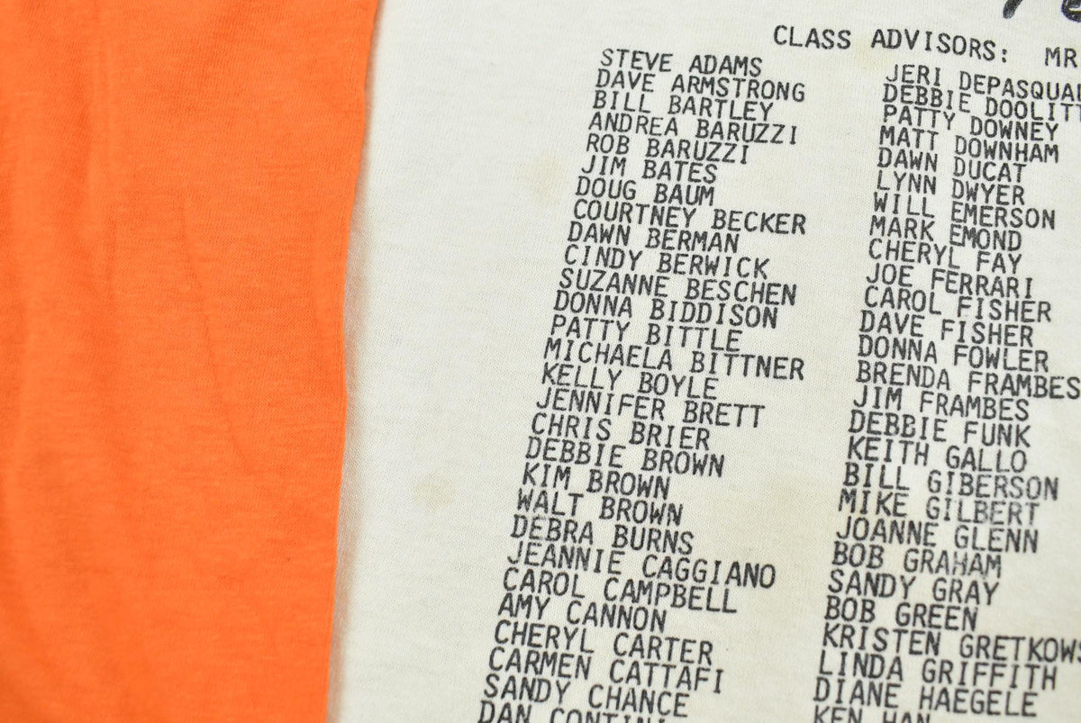 Vintage 1985 Pitman High School Class Of 85 Three Quarter Sleeve Raglan T Shirt Mens L from propervintagecanada