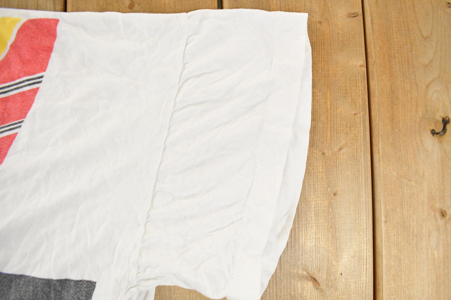 Vintage 1985 Stavros Abstract Geometric Theme Graphic T-Shirt Women's Large from propervintagecanada