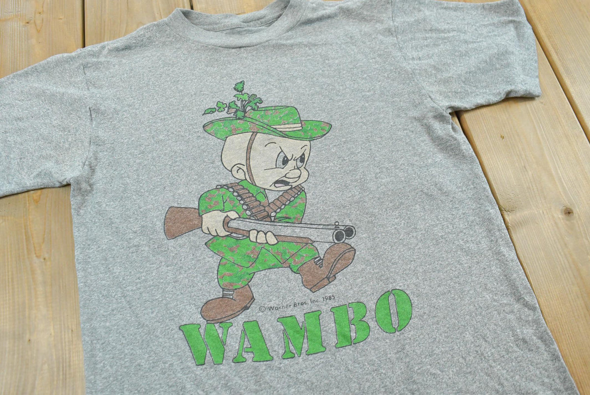 Vintage 1985 Wambo Elmer Fudd Looney Tunes T-Shirt Mens S from propervintagecanada