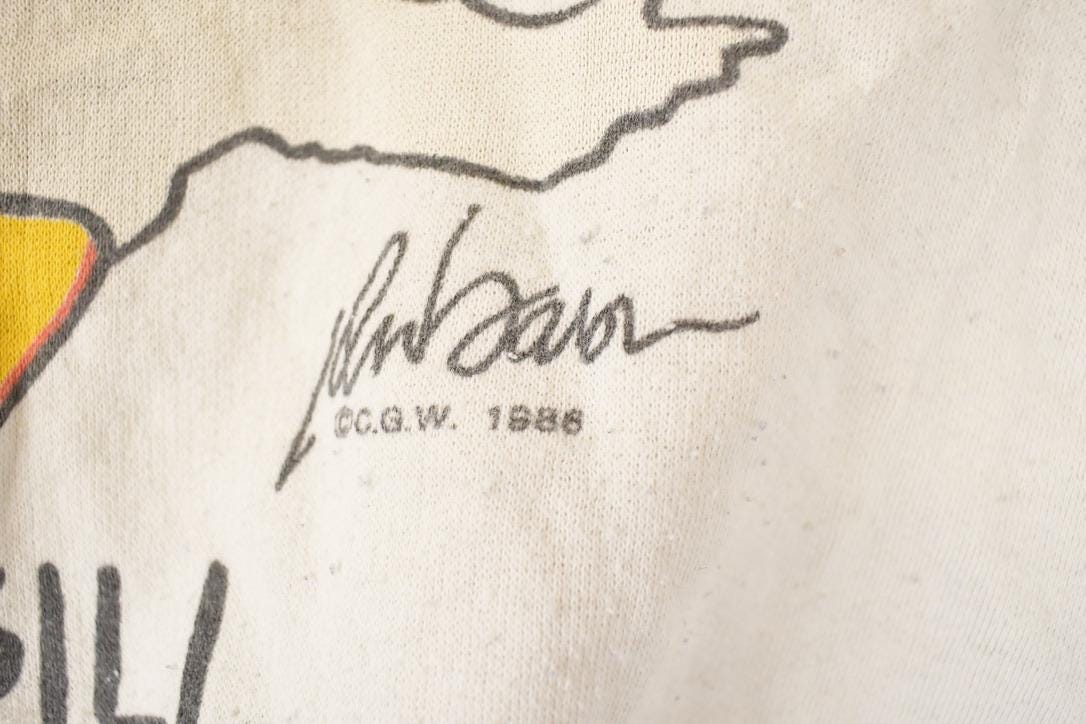 Vintage 1986 Another Bill Cartoon Duck Graphic Print Crewneck Sweatshirt Mens M from propervintagecanada