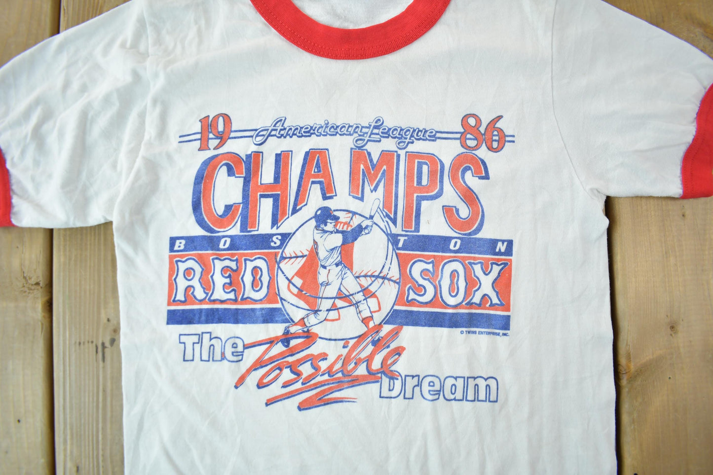 Vintage 1986 Boston Red Sox Champs Ringer T-Shirt Men's 2XS from propervintagecanada