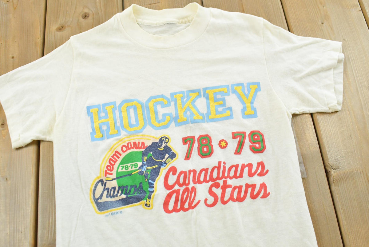 Vintage 1986 Hockey Canadian All Stars T-Shirt Youth L from propervintagecanada