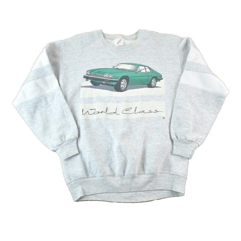 Vintage 1986 Jaguar World Class Souvenir Racing Crewneck Sweatshirt Made In USA Men's Large from propervintagecanada