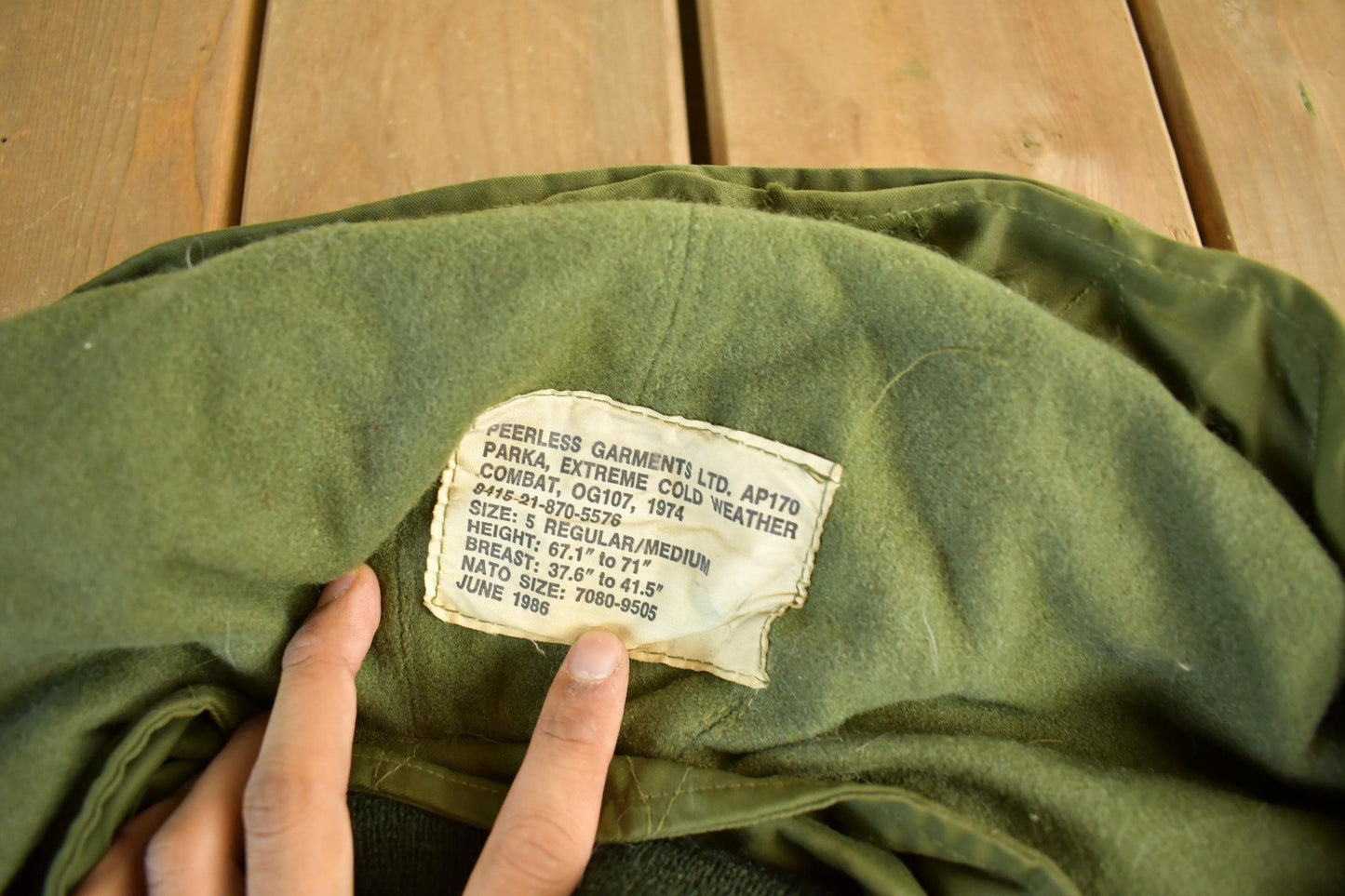 Vintage 1986 OG-107 Cold Weather Combat Military Jacket Men's M-L from propervintagecanada