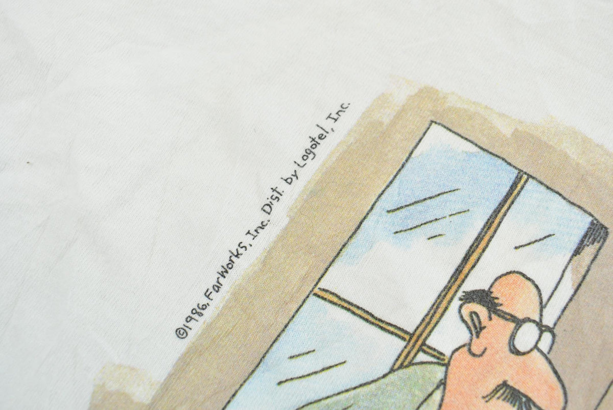 Vintage 1986 The Farside Brain Is Full Comic Strip Funny Parody T-Shirt Men's 3XLT from propervintagecanada