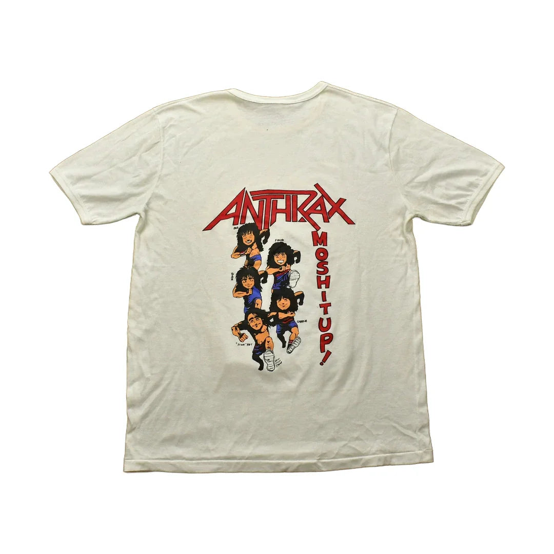 Vintage 1987 Anthrax Mosh It Up Tour Band Ringer T-shirt Men's Large from propervintagecanada