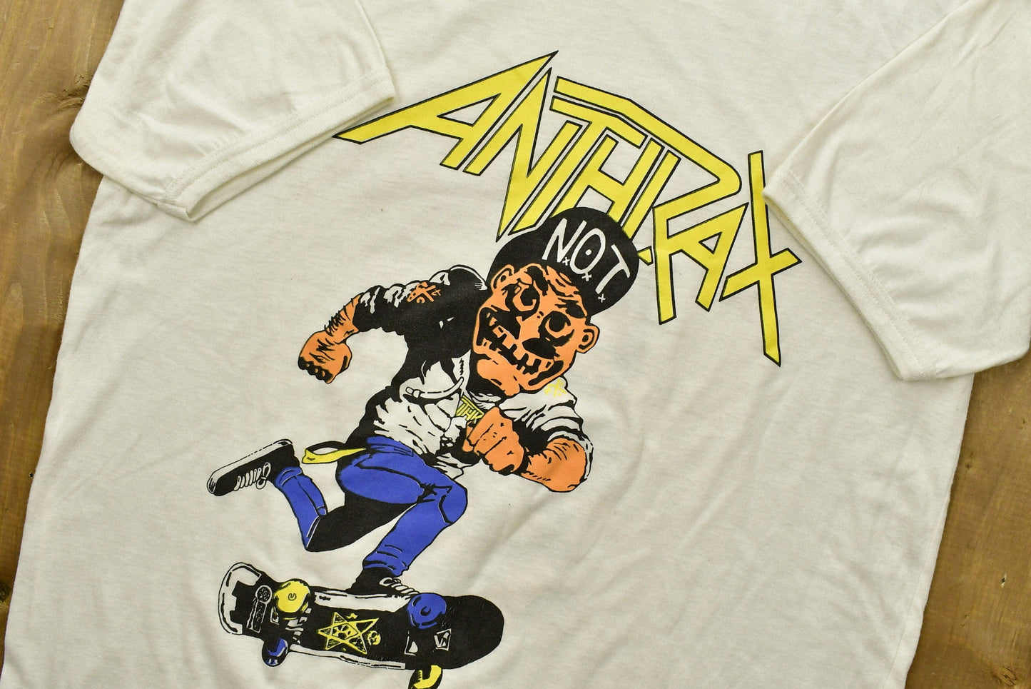 Vintage 1987 Anthrax Mosh It Up Tour Band Ringer T-shirt Men's Large from propervintagecanada