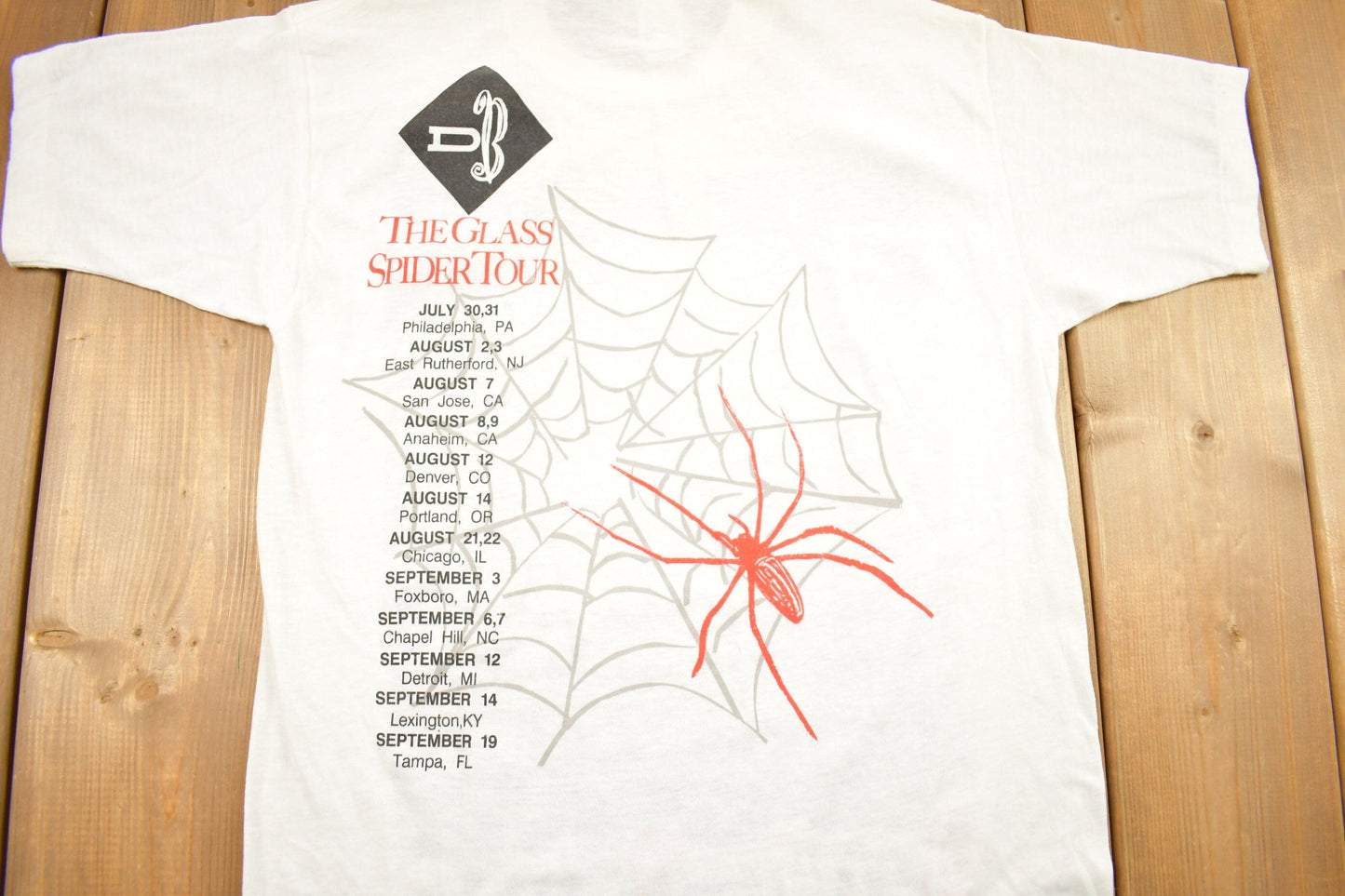 Vintage 1987 David Bowie The Glass Spider Tour Band Shirt from propervintagecanada