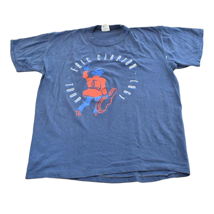 Vintage 1987 Eric Clapton Tour T-Shirt Mens Large from propervintagecanada