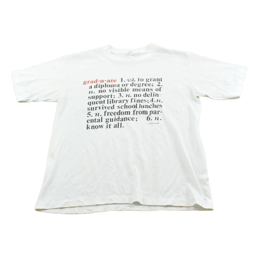 Vintage 1987 Graduate Definition Funny T-Shirt Men's M from propervintagecanada