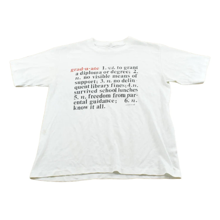 Vintage 1987 Graduate Definition Funny T-Shirt Men's M from propervintagecanada