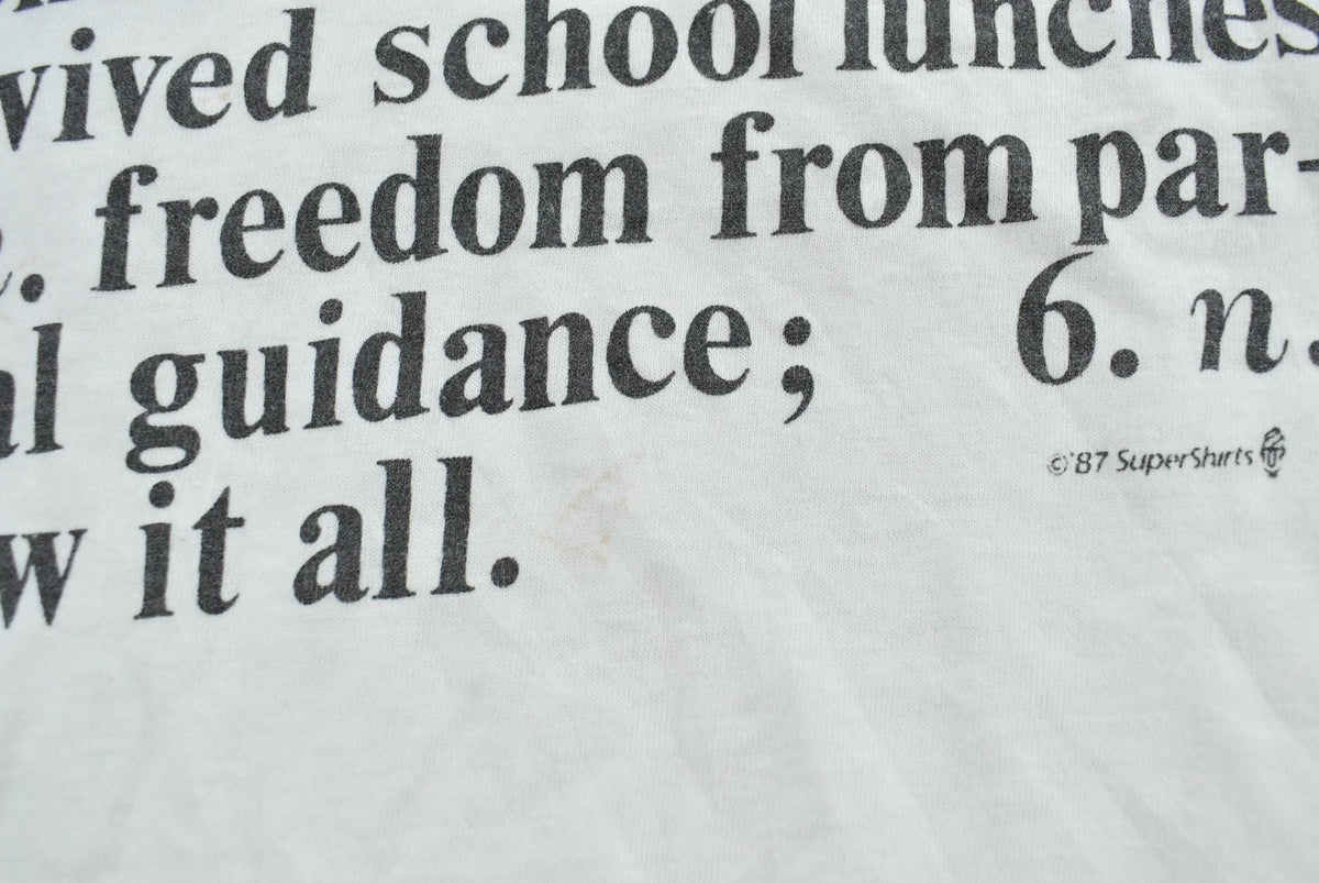 Vintage 1987 Graduate Definition Funny T-Shirt Men's M from propervintagecanada