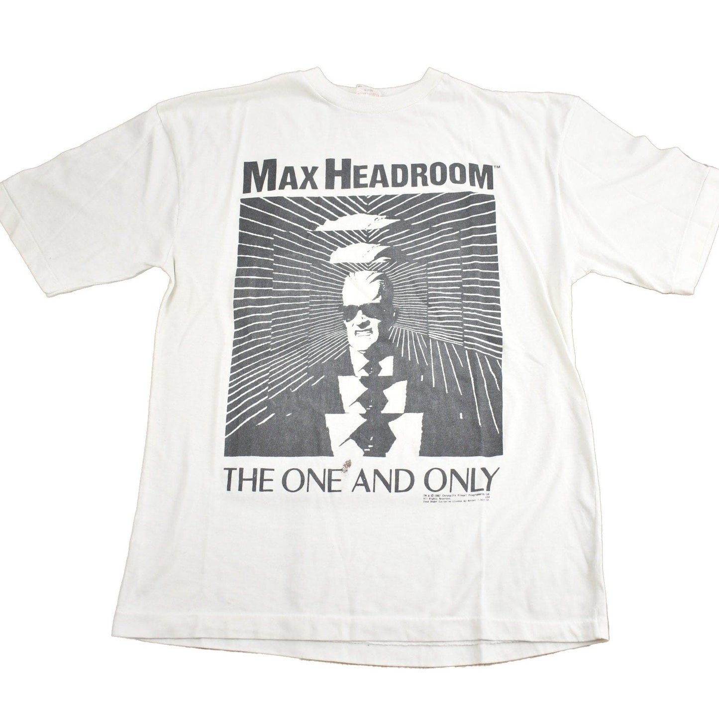 Vintage 1987 Max Headroom The One And Only Graphic T Shirt Men's Small from propervintagecanada
